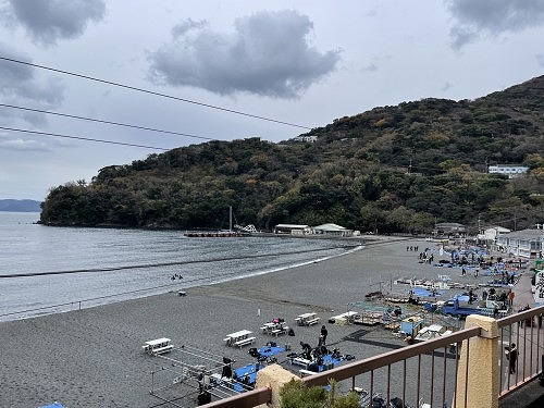 大瀬崎のビーチ